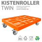 Preview: KISTENROLLER TWIN 800x600 RAL 2004  orange